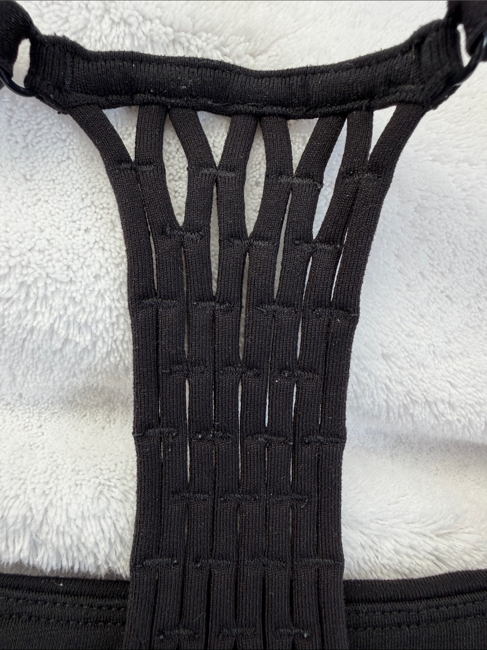 Lululemon True Self Bra II Black Macrame Racerback Size 6 - Picture 6 of 9